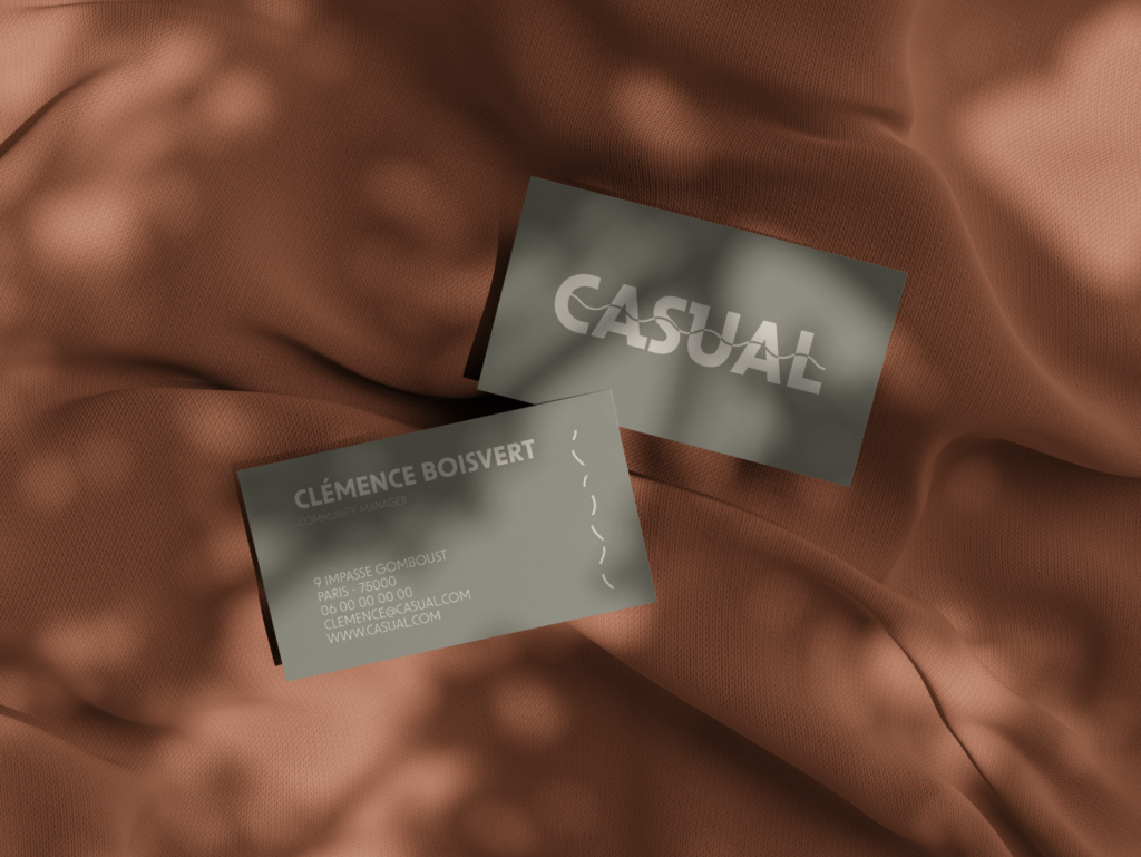 Support de communication - Carte de visite Casual - Affirmez votre identité visuelle